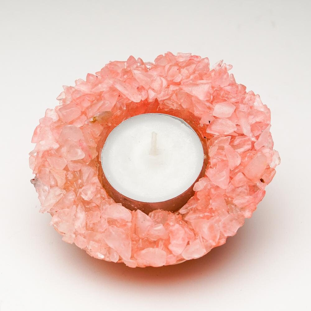 Pink Calcite Gemstone Candle Holder 235 grams CHC1 Etsy