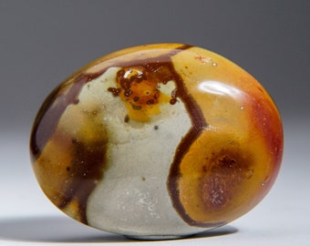 Echter polierter Polychrome Jaspis Handschmeichler (groß)