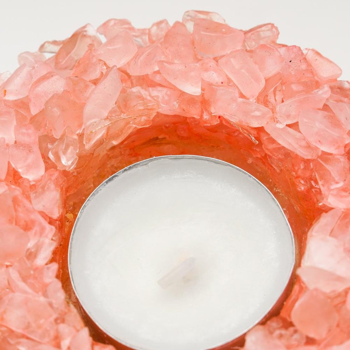 Pink Calcite Gemstone Candle Holder 235 Grams CHC1 Etsy UK