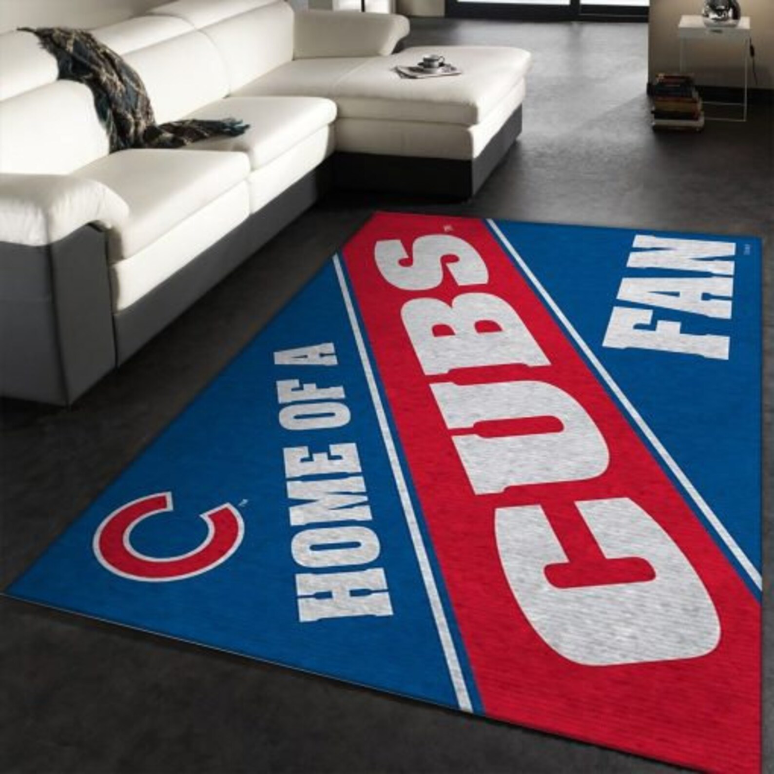 Home of Cubs Fan Rug MLB Chicago Cubs Rug Chicago Cubs Rug Etsy