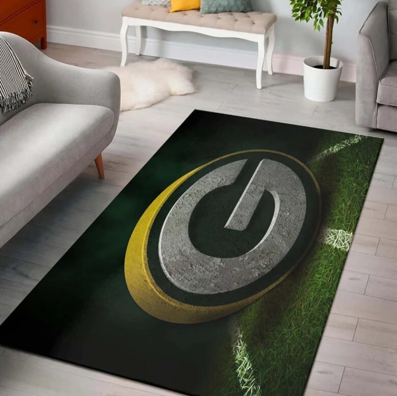 Green Bay Packers Area Rug Green Bay Packers Floor Mat Etsy