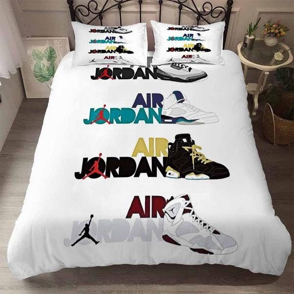 Jordan 1 Duvet Cover Air Jordan Shoes Bedding Set Michael Etsy