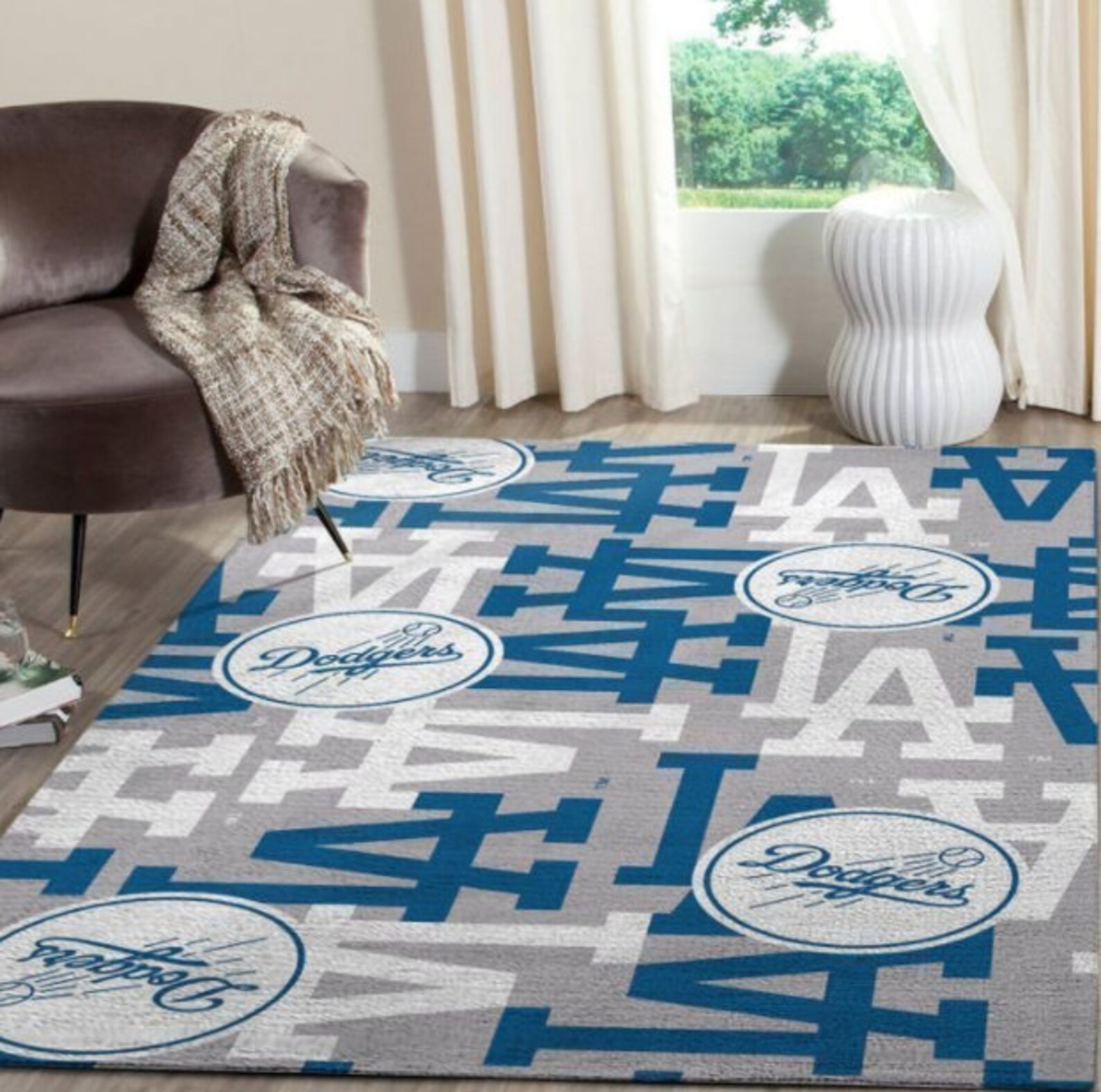 Los Angeles Dodgers Area Rug LA Dodgers Rug Dodgers World Etsy