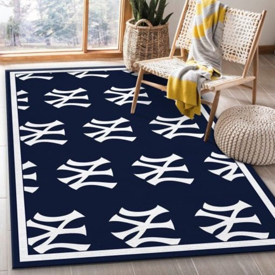 New York Yankees Rug NY Yankees Area Rug Yankees Floor Mat Etsy