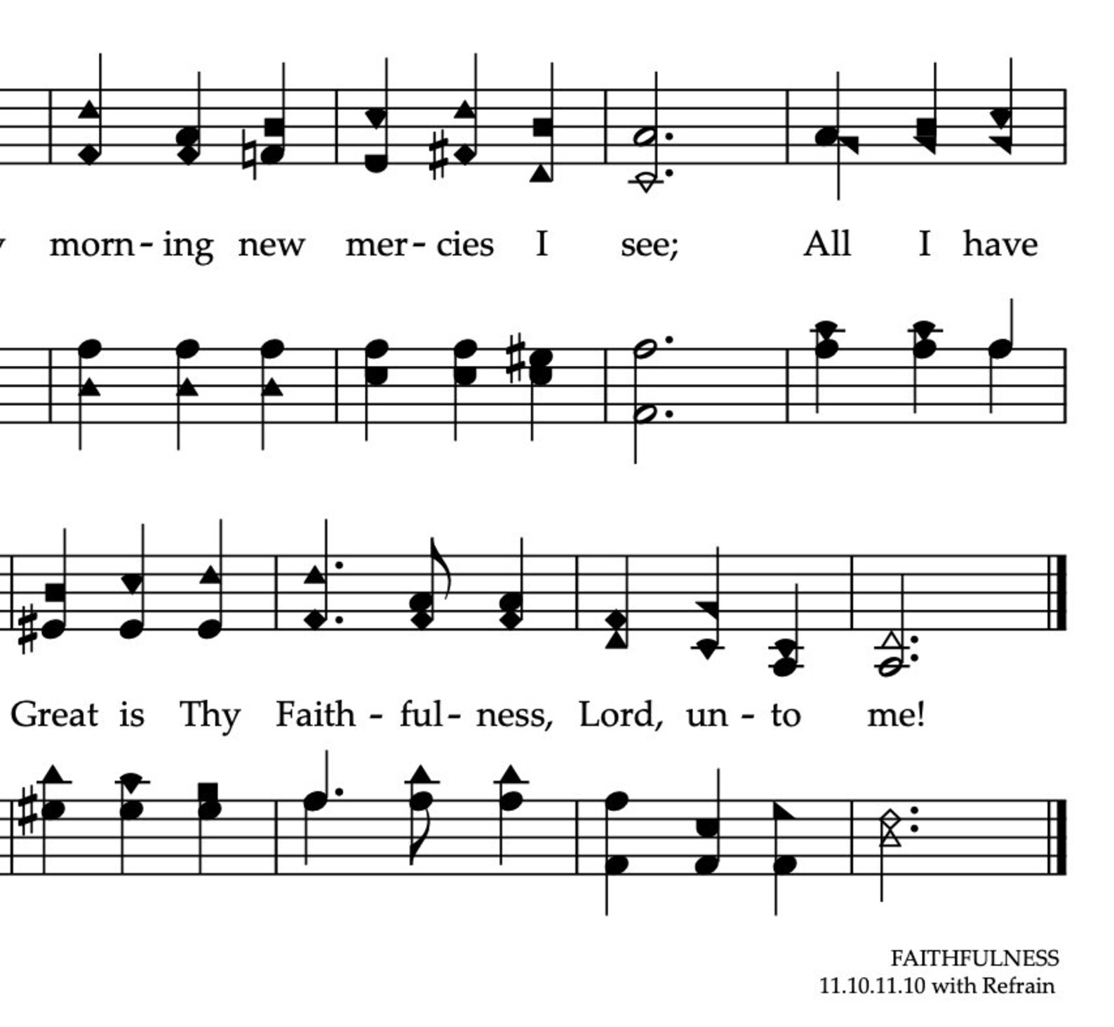 Great is Thy Faithfulness Printable Solfege Hymn Vintage Music Etsy