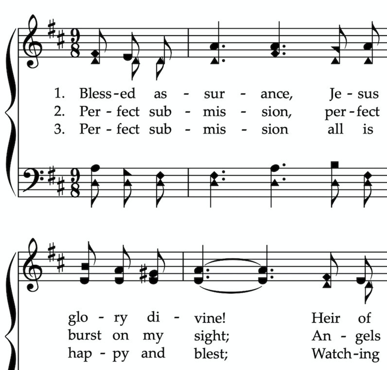 Blessed Assurance Solfege Vintage Hymn Print Hymnal Page Etsy