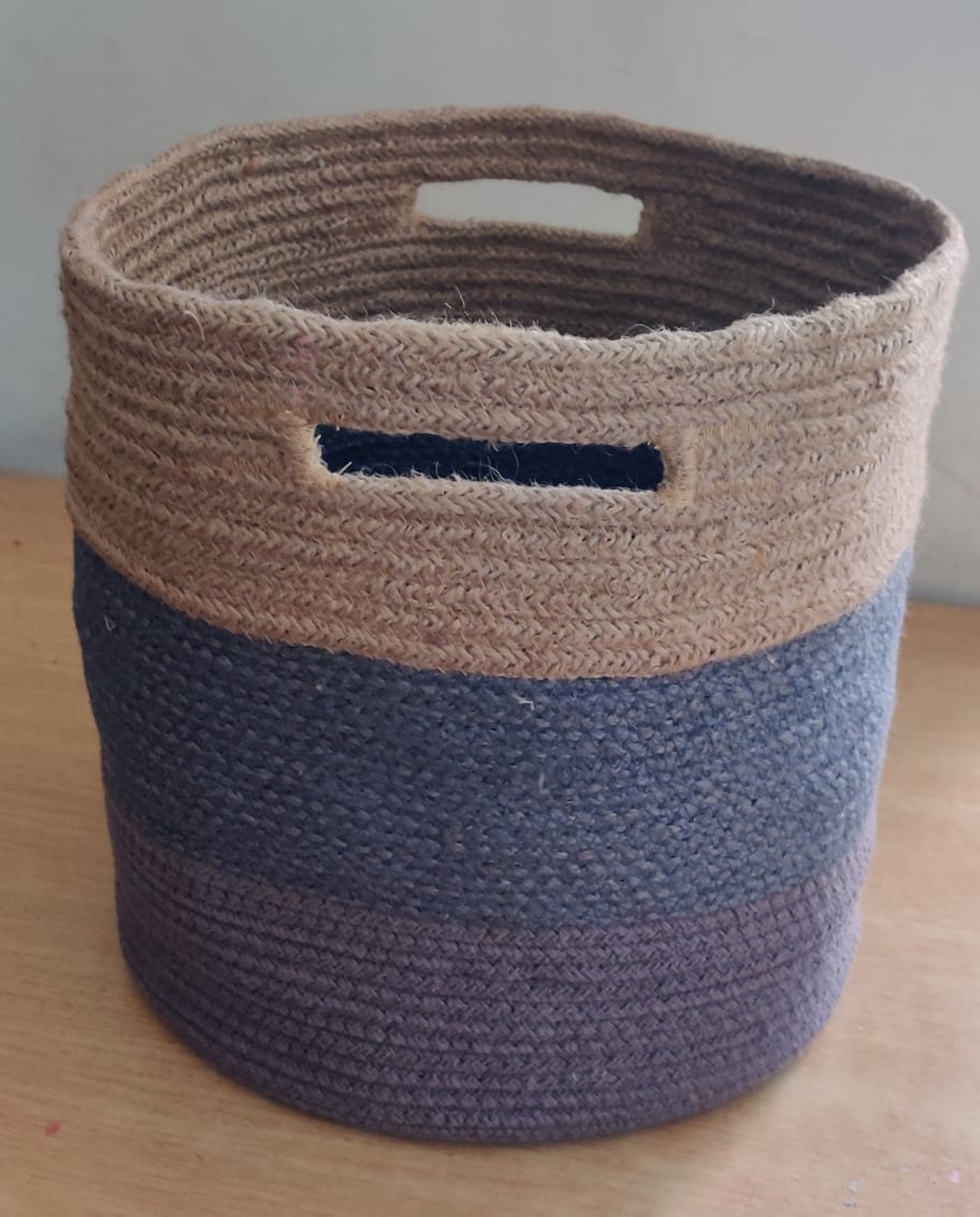 India Handmade Extra Large Jute Basket Woven Storage Basket Etsy