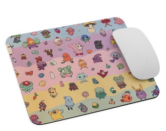 Ooblets Mouse Pad (Acrylic Painting Print on Fabric)
