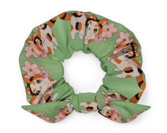 Calico Cat Scrunchie/Hair Tie/Hair Elastic (Acrylic Painting Print)