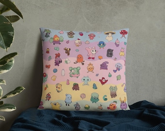 Ooblets Pillow (Acrylic Painting Print on Fabric)