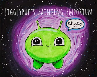 Mooncake Painting - Final Space - Acrylic Painting Print (Multiple Sizes)