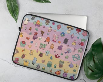 Ooblets Laptop Sleeve (Acrylic Painting Print on Fabric)