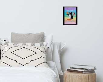 Pingu "Noot Noot" Unframed Acrylic Painting Print - 8x10