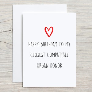 Lustige Geburtstagskarte für Bruder/Schwester, alles Gute zum Geburtstag für meinen engsten kompatiblen Organspender, alles Gute zum Geburtstagskarte für Bruder/Schwester, Geburtstag