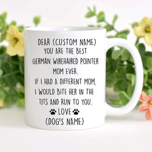 German Wirehaired Pointer Mom Birthday gift, Deutscher Drahthaariger Mom Christmas gift, GWP Mom Valentine gift, Wirehaired Mom Appreciation