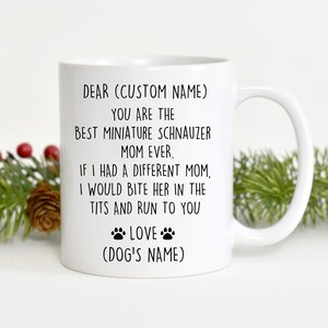Miniature Schnauzer Mom Birthday gift, Mini Schnauzer Mom Christmas gift, Mini Schnauzer Mom Valentine gift, Min Schnauzer Mom Appreciation