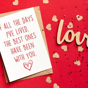 Tarjeta "Los mejores han estado contigo", tarjeta romántica de aniversario para él/ella/novio/novia, tarjeta de San Valentín, regalo de San Valentín
