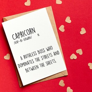 Tarjeta de definición del zodiaco Capricornio, tarjeta del zodiaco Capricornio, tarjeta de definición de Capricornio, regalos del zodiaco Capricornio, tarjeta de cumpleaños de diciembre y enero