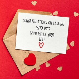 35th Anniversary Card For Husband, 35 years Anniversary Card For Him, 35 years Married Card, 35 years Together Card, Funny Married Card