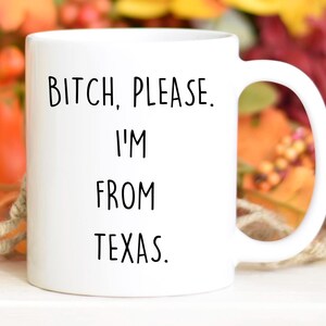 Texan Birthday gift, Texan Christmas gift, I'm from Texas Mug, Texas Road Trip, Funny Texan Appreciation, funnyTexian mug, best Texan mug