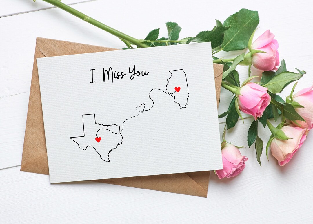 I Miss You Card, Best Friend Birthday Card, Boyfriend/grildfriend Card