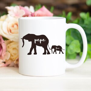 Papa Elephant Birthday gift, Papa Elephant Christmas gift, Father&#39;s Day gift, Dad Appreciation, Father birthday gift, best Papa Elephant mug