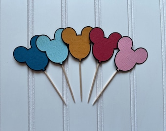 Topper per cupcake Disneyland / Topper per cupcake con palloncino di Topolino / Decorazione per feste