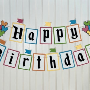 Disneyland Birthday Banner | Disneyland Party | Disneyland First Birthday | Disney Birthday Decor