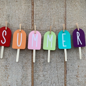 Summer Garland | Popsicle Garland | Summer Banner | Popsicle Banner | Photo Prop | Summer Decor