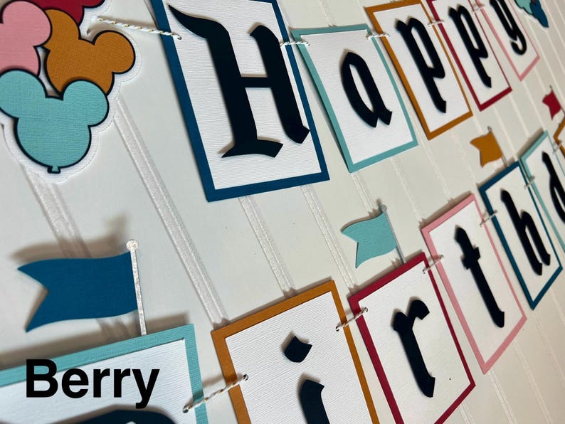 Disneyland Birthday Banner | Disneyland Party | Disneyland First Birthday | Disney Birthday Decor image 3