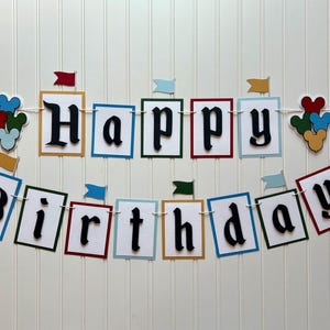 Disneyland Birthday Banner | Disneyland Party | Disneyland First Birthday | Disney Birthday Decor