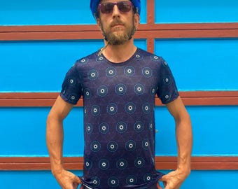 Maglietta Trippy Sacred Geometry, stile maglia da mountain bike