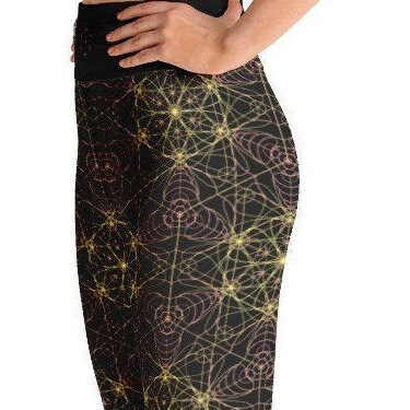 Tights With Sacred Geometry Flower of Life Great for Yoga