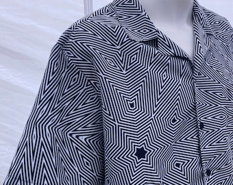 Black × white psychedelic pattern shirt Amazon.com: Xissazri Optical Illusion Trippy Shirt Focus