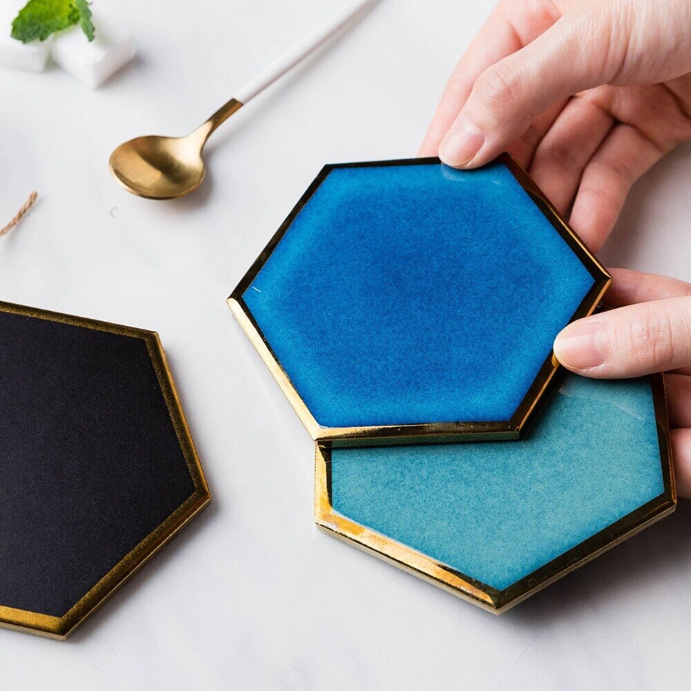 Ceramic Cup Mats Milk Coffee Coaster Pad Heatinsulated Non Etsy