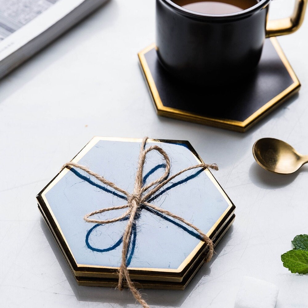 Ceramic Cup Mats Milk Coffee Coaster Pad Heatinsulated Non Etsy