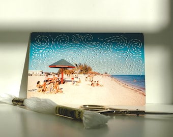 Embroidered Postcard | Beach Days