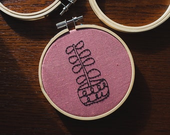 Succulent Embroidery | Plant Art | Doodle Plant Embroidery | Modern Embroidery Art |