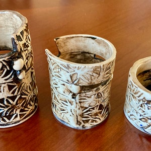 Pottery - funky pencil holders