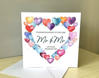 Mr & Mr Wedding Card - Same Sex Gay LGBTQ+