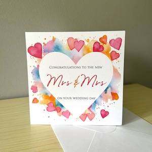 Tarjeta de boda para señoras lesbianas (LGBTQ+) del mismo sexo