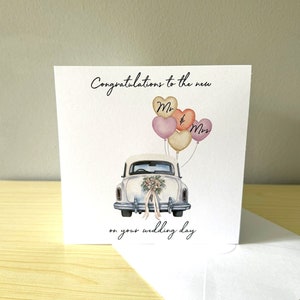 Mr & Mrs Wedding Car Card - Hetzelfde geslacht en LGBTQ+ vriendelijk
