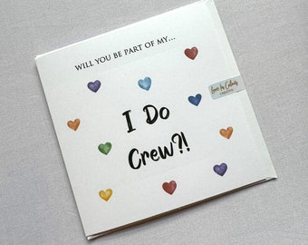Will You Be Part Of My I Do Crew? Card - Same Sex LGBTQ+ Wedding Party Cards