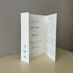 Classic Offside Gatefold Wedding Invitation