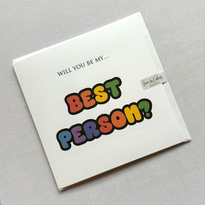 Word jij mijn beste persoon? Kaart - LGBTQ+ huwelijksfeestkaarten van hetzelfde geslacht
