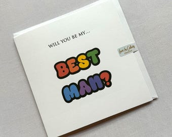 Will You Be My Best Man? Card - Same Sex LGBTQ+ Wedding Party Cards