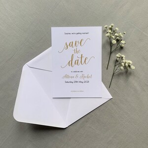 Save The Date Classic Gold Design