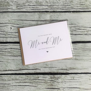 Mr & Mr Hochzeitskarte Script Design - Gleichgeschlechtes Paar LGBTQ