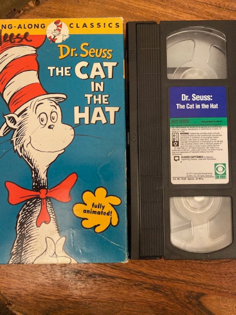 Dr. Seuss The Cat in The Hat Sing Along Classic vhs tape in Etsy