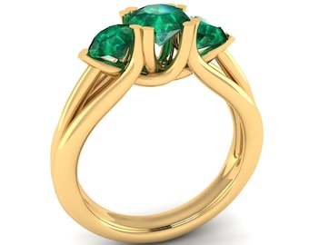 Healing Crystal Unique Ring Crystal Ring Engagement Ring Crystal Emerald Ring Natural Zambian Raw Emerald Silver Ring Birthstones Ring